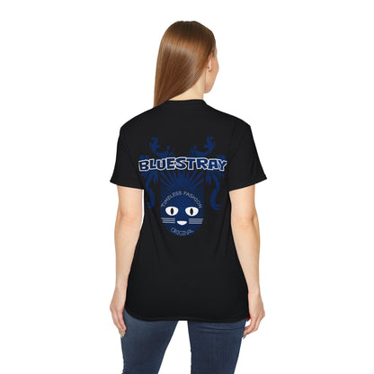 Bluestray Cat Graphic Tee — Retro Nautical Cat Design