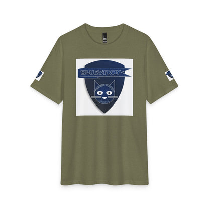 Bluestray Cat Shield T-Shirt — Retro Navy Crest Tee