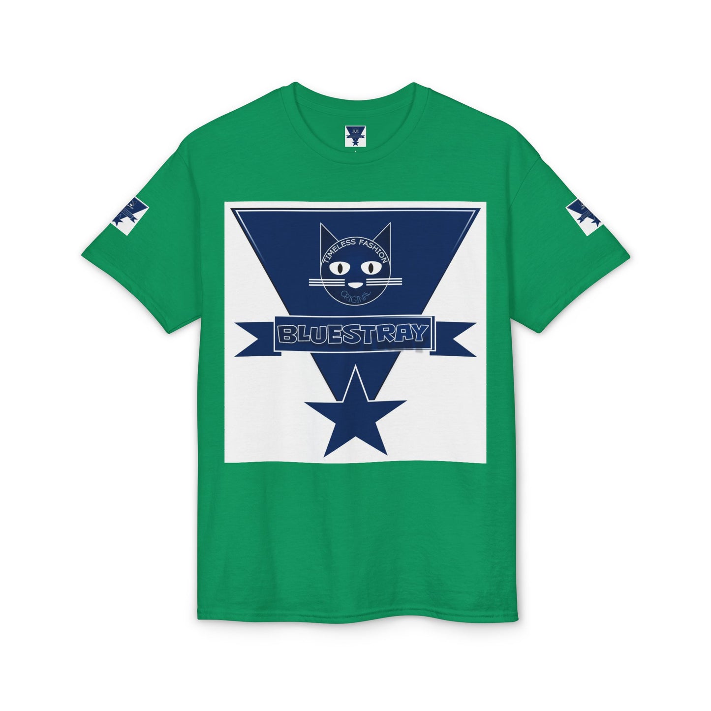 Bluestray Cat Graphic T-Shirt — Retro Star Logo Tee