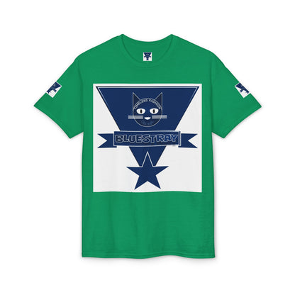 Bluestray Cat Graphic T-Shirt — Retro Star Logo Tee