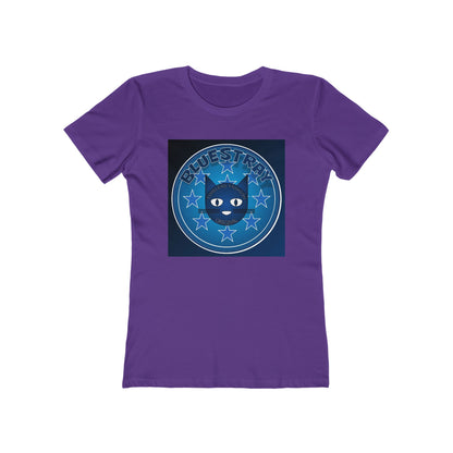 Women’s Boyfriend Tee — Bluestray Crescent Cat Graphic T-Shirt