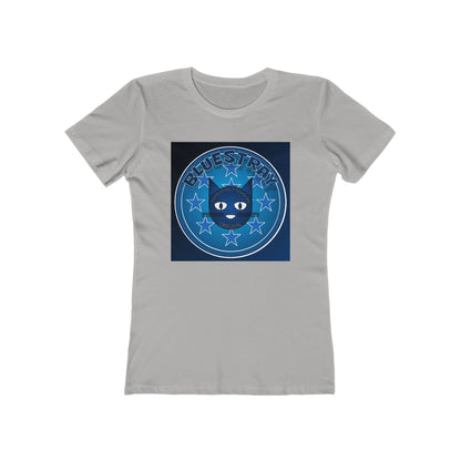 Women’s Boyfriend Tee — Bluestray Crescent Cat Graphic T-Shirt