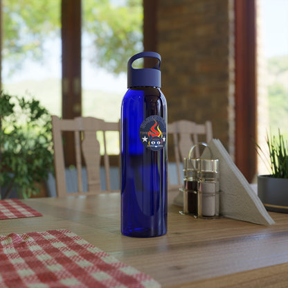 Sky Water Bottle — Clear Reusable Bottle with Nautical Bluestray Logo