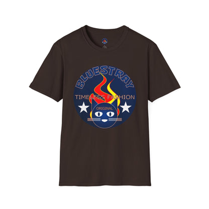 Bluestray 'Timeless Fashion' Graphic T-Shirt — Retro Flame Logo Tee