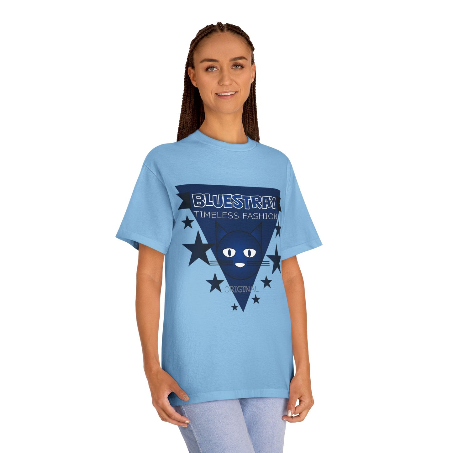 Bluestray Timeless Fashion Tee — Vintage Cat Triangle Logo T‑Shirt