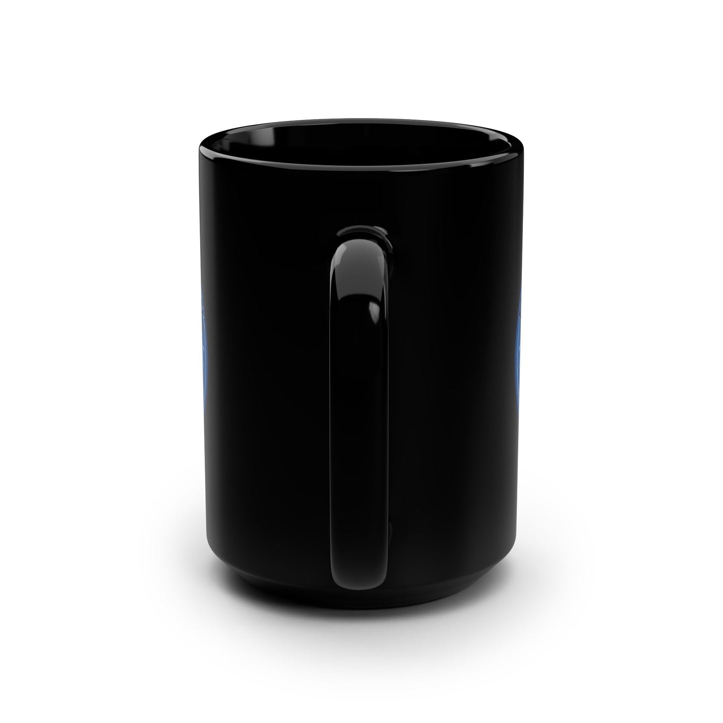 Bluestray Cat Emblem Mug — 15oz Black Ceramic Coffee Cup