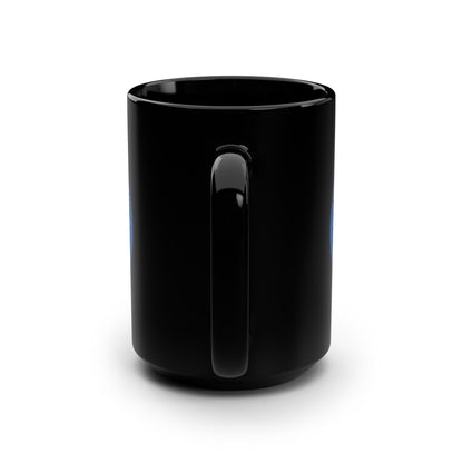 Bluestray Cat Emblem Mug — 15oz Black Ceramic Coffee Cup