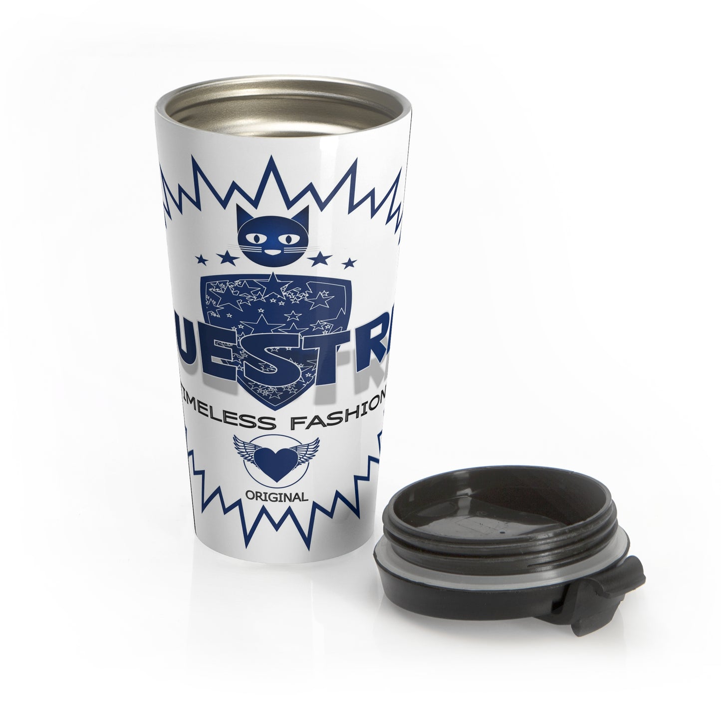 Travel Mug — Bluestray Cat Crest "Bluestro" Stainless Steel Tumbler