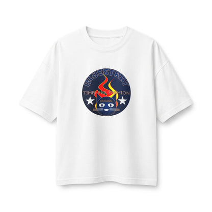 Bluestray Flame Mascot T-Shirt — Retro Campfire Logo Tee