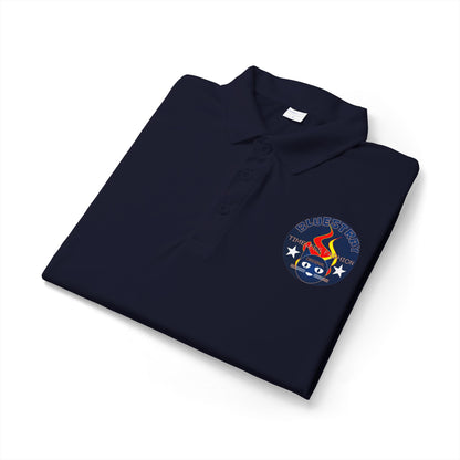 Embroidered Firefighter Patch Polo — Men’s Bluestray Performance Work Shirt