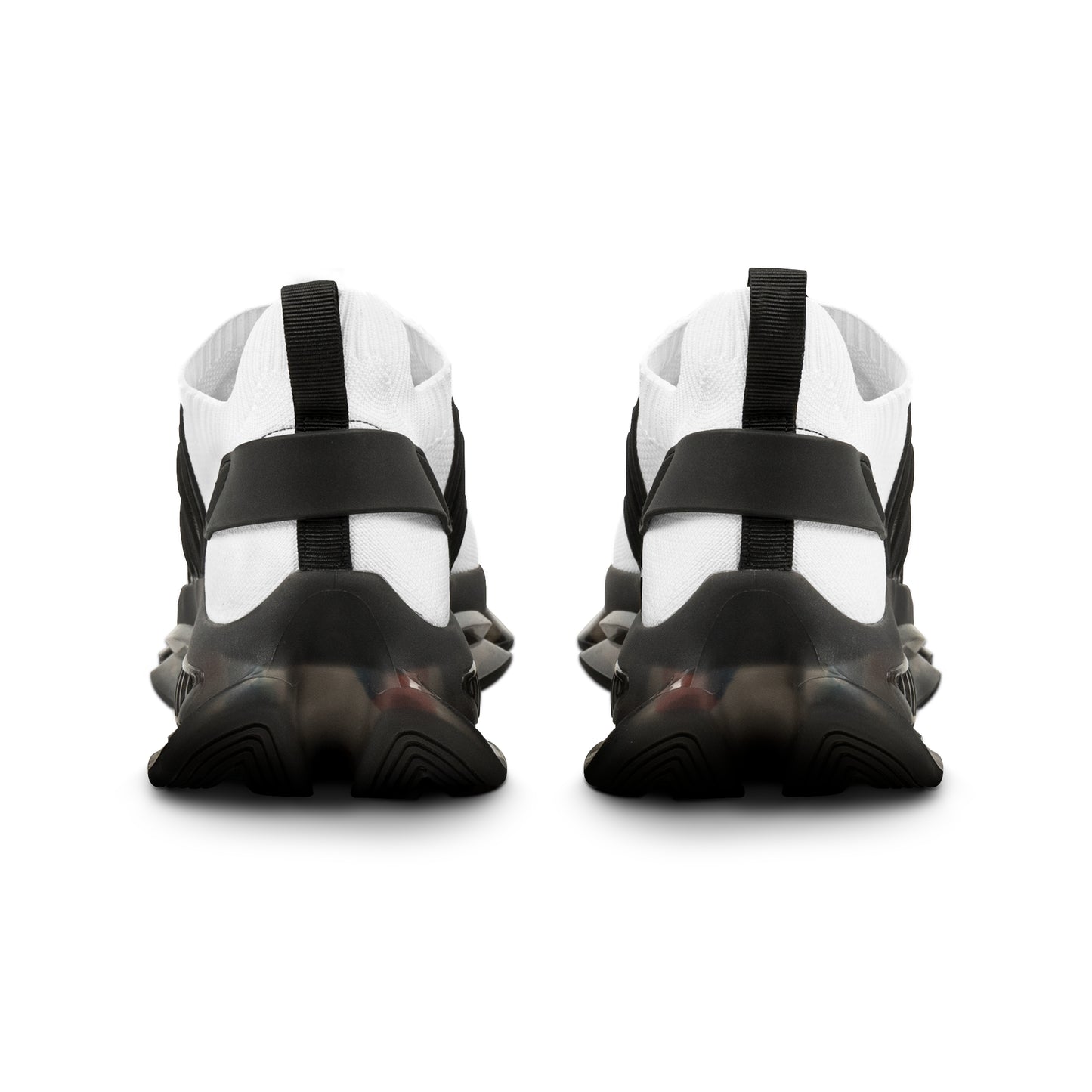 Men's White Mesh Sneakers — Breathable Athletic Shoes with Bluestray Flame Patch