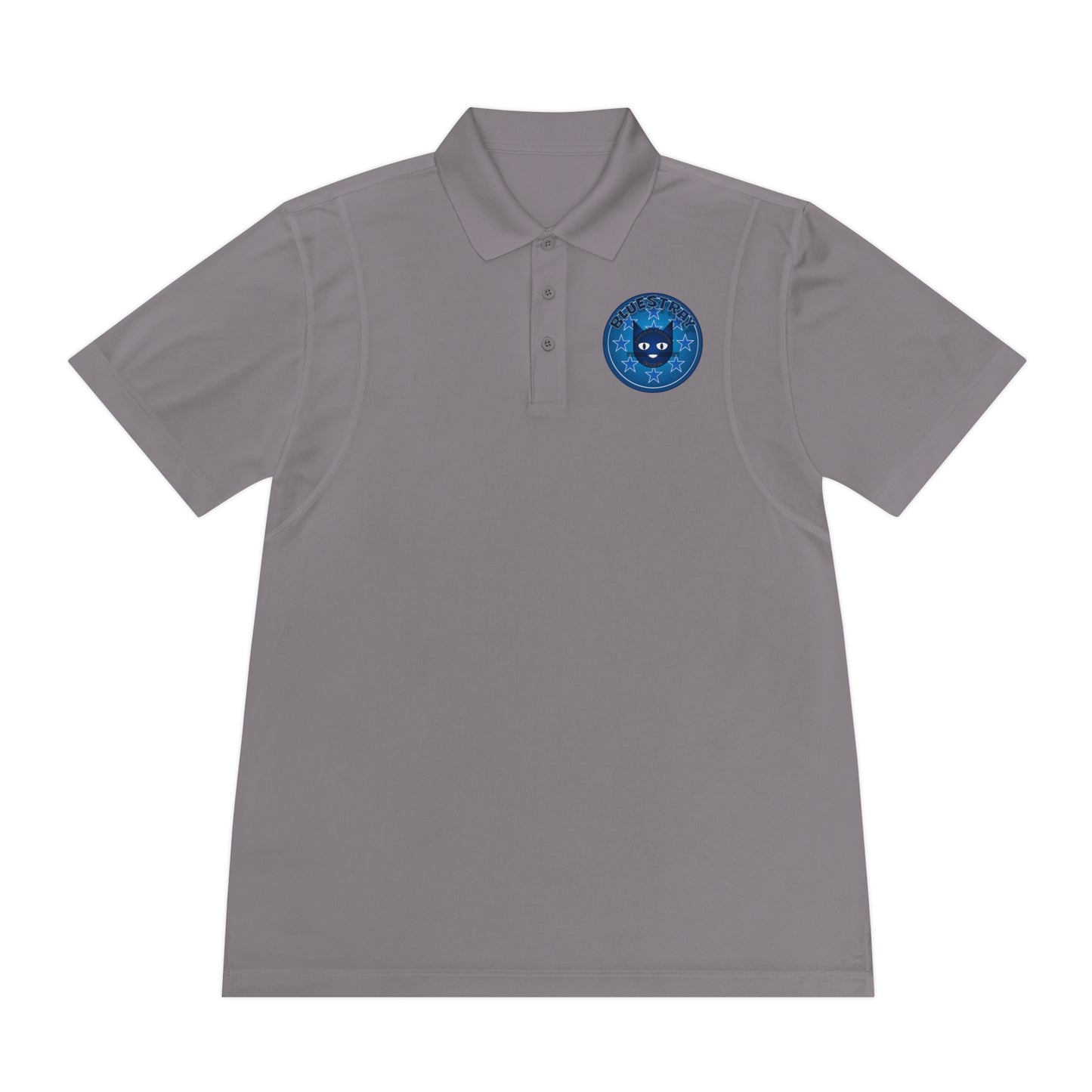 Men's Polo Shirt — Bluestray Galaxy Cat Logo Athletic Golf Shirt