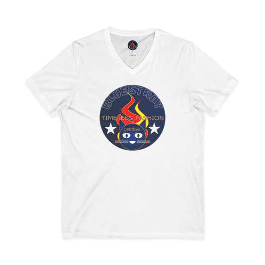 Time Station Equestrian Bluestray Cat V-Neck Tee