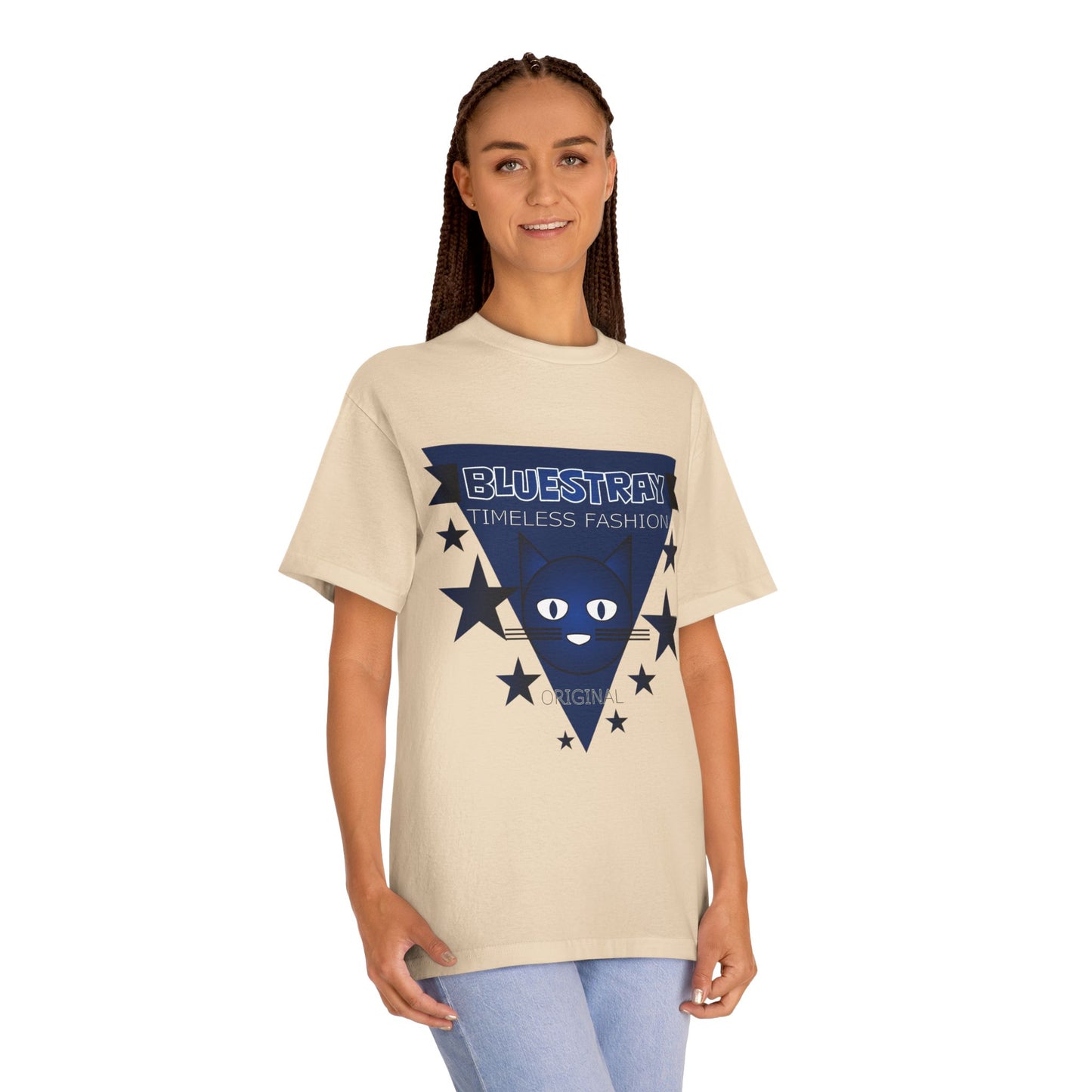 Bluestray Timeless Fashion Tee — Vintage Cat Triangle Logo T‑Shirt