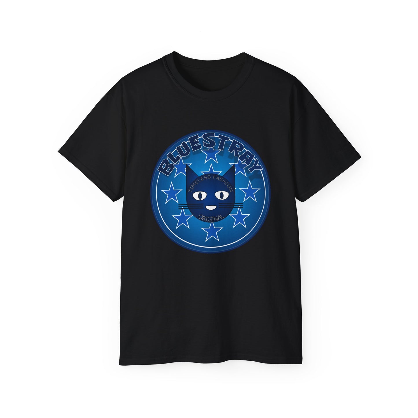 Bluestray Cat T‑Shirt — Blue Star Graphic Tee