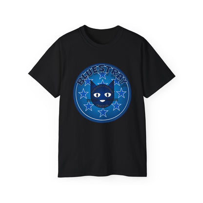 Bluestray Cat T‑Shirt — Blue Star Graphic Tee