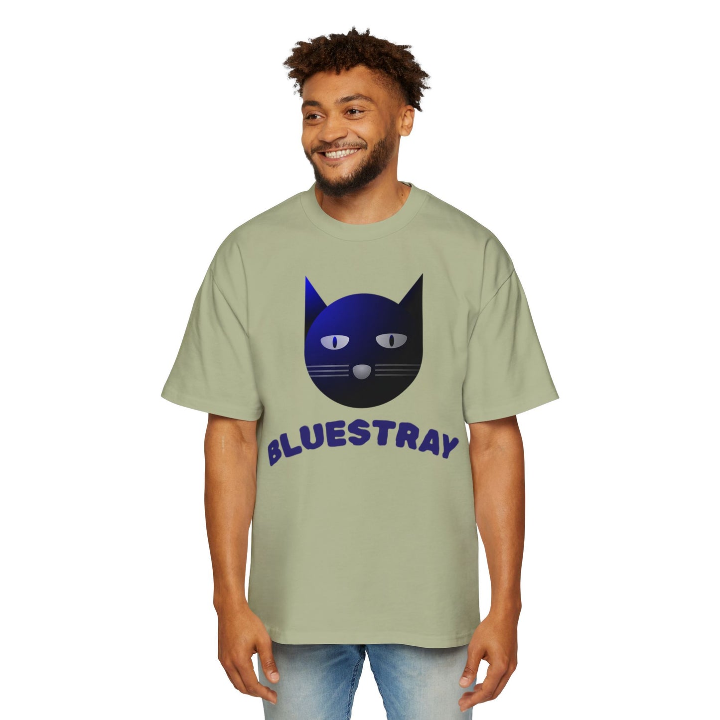 Bluestray Cat Tee — Graphic Men's Oversized T-Shirt