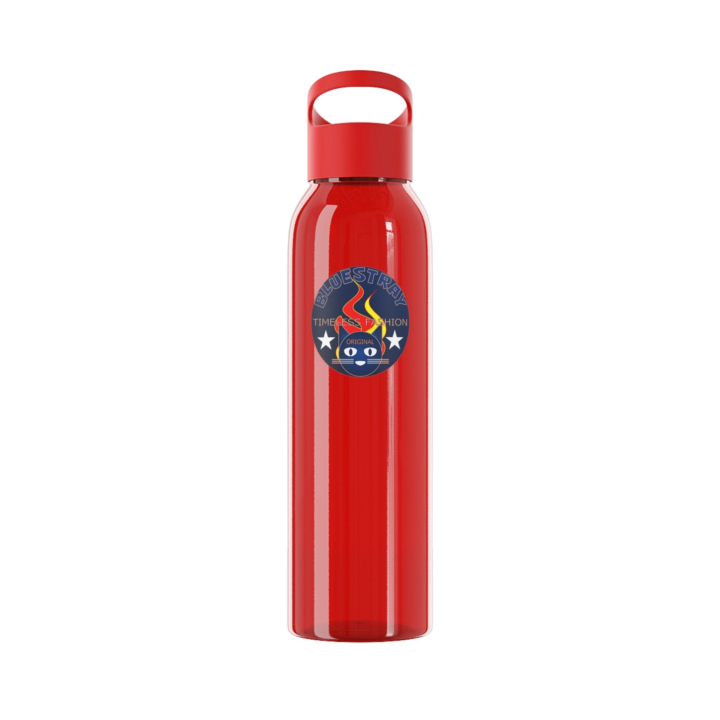Sky Water Bottle — Clear Reusable Bottle with Nautical Bluestray Logo