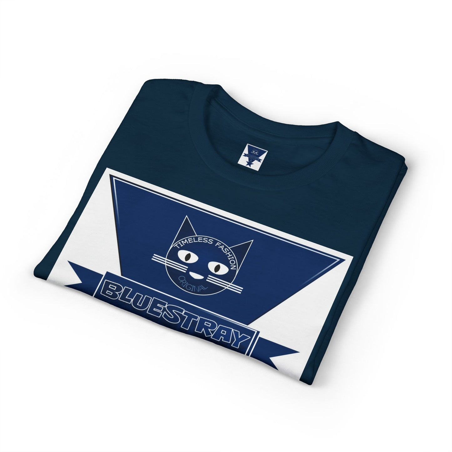 Bluestray Cat Graphic T-Shirt — Retro Star Logo Tee