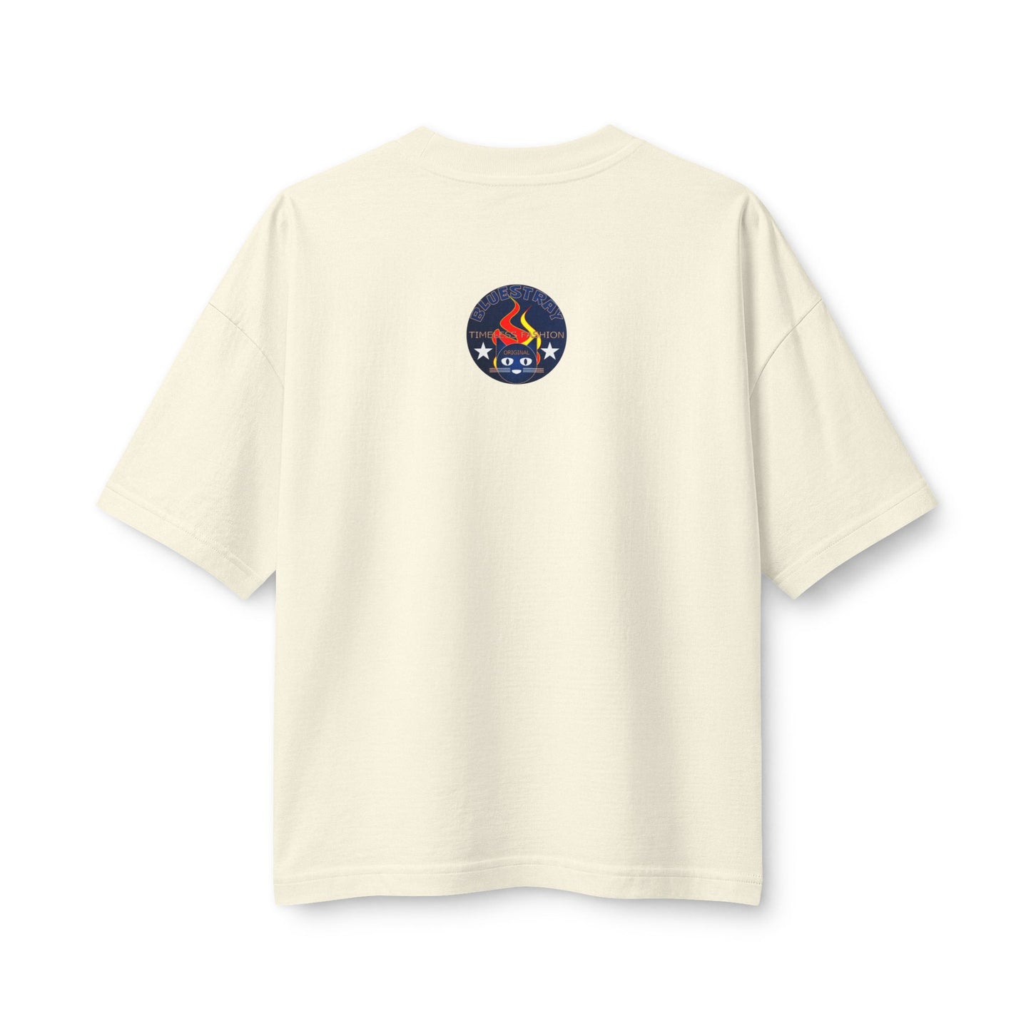 Bluestray Flame Mascot T-Shirt — Retro Campfire Logo Tee