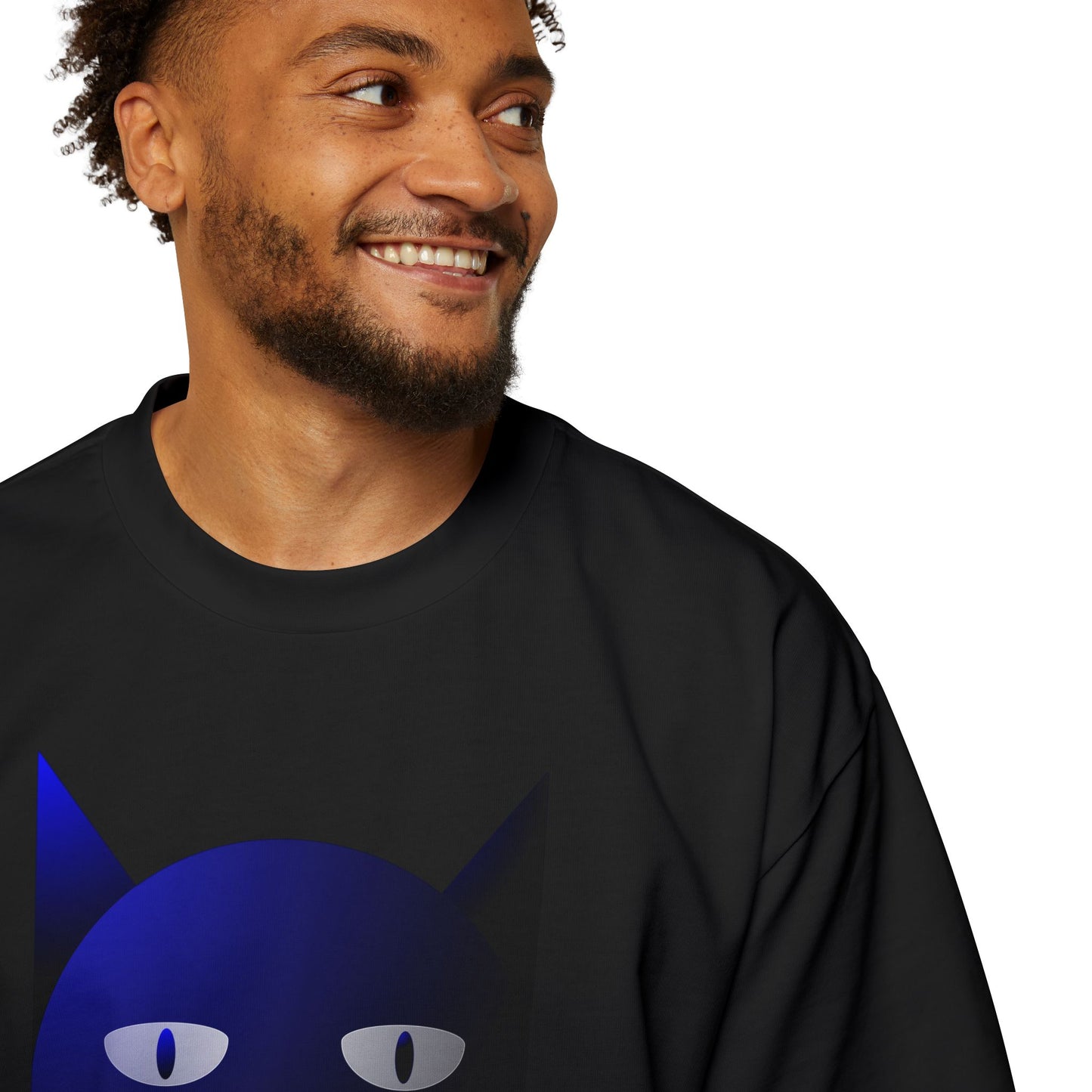 Bluestray Cat Tee — Graphic Men's Oversized T-Shirt