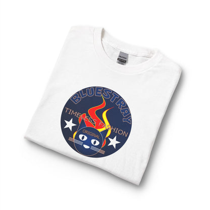 Equestrian Bluestray Time & Fashion Long Sleeve Tee — Flame Horse Logo