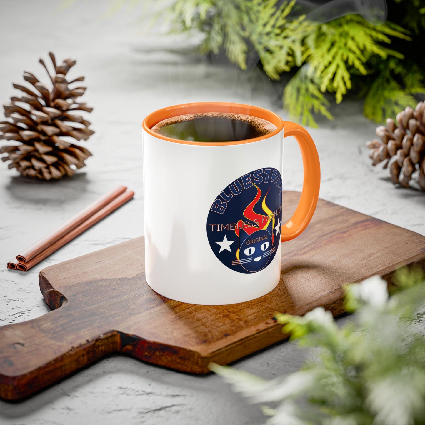 Bluestray Cat Logo Mug — Colorful 11oz/15oz Ceramic Coffee Cup