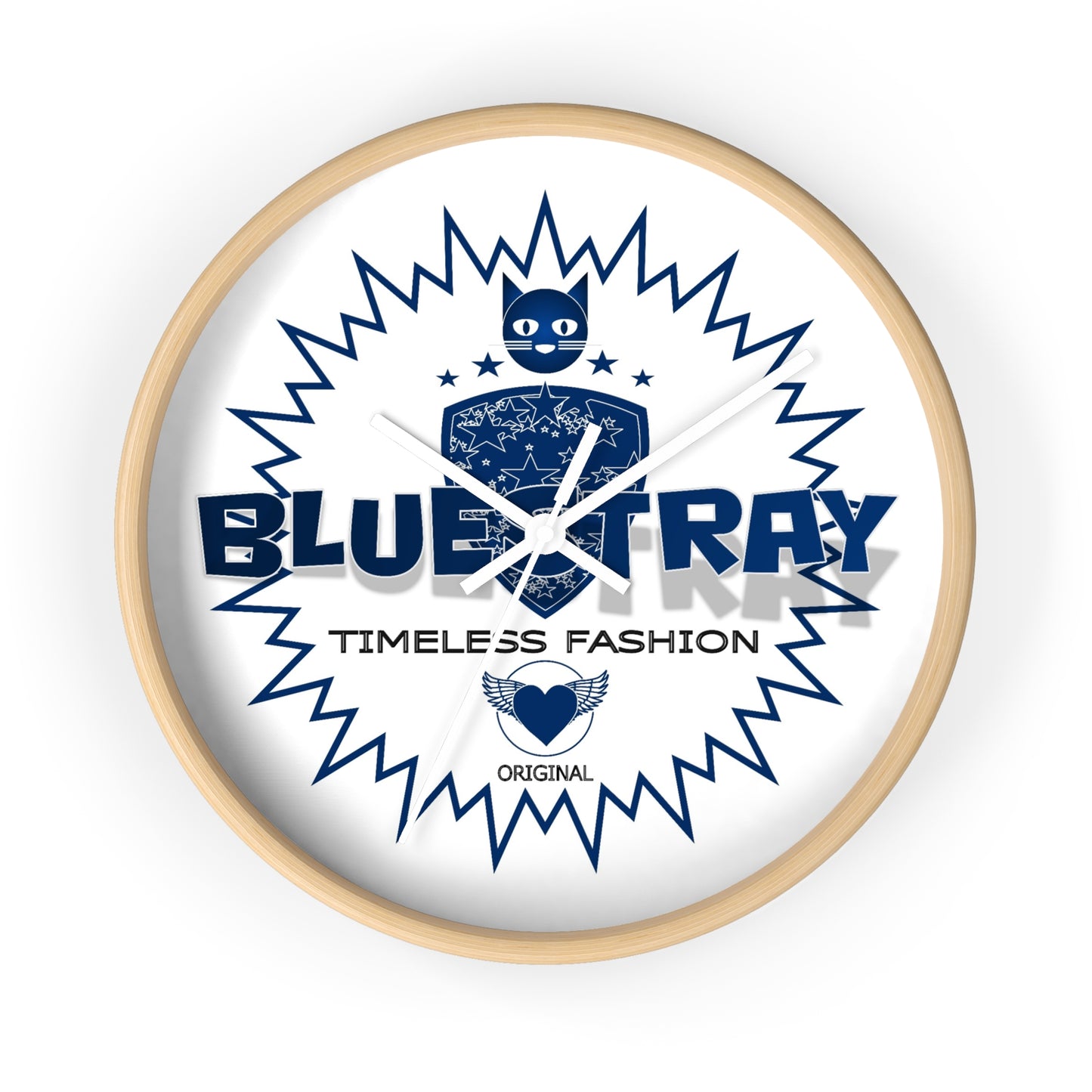Bluestray Timeless Fashion Wall Clock — Modern Logo Decorative Clock