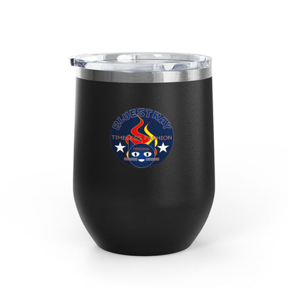 12oz Wine Tumbler — Fire & Flag Bluestray Logo Stainless Insulated Wine Cup many Colors