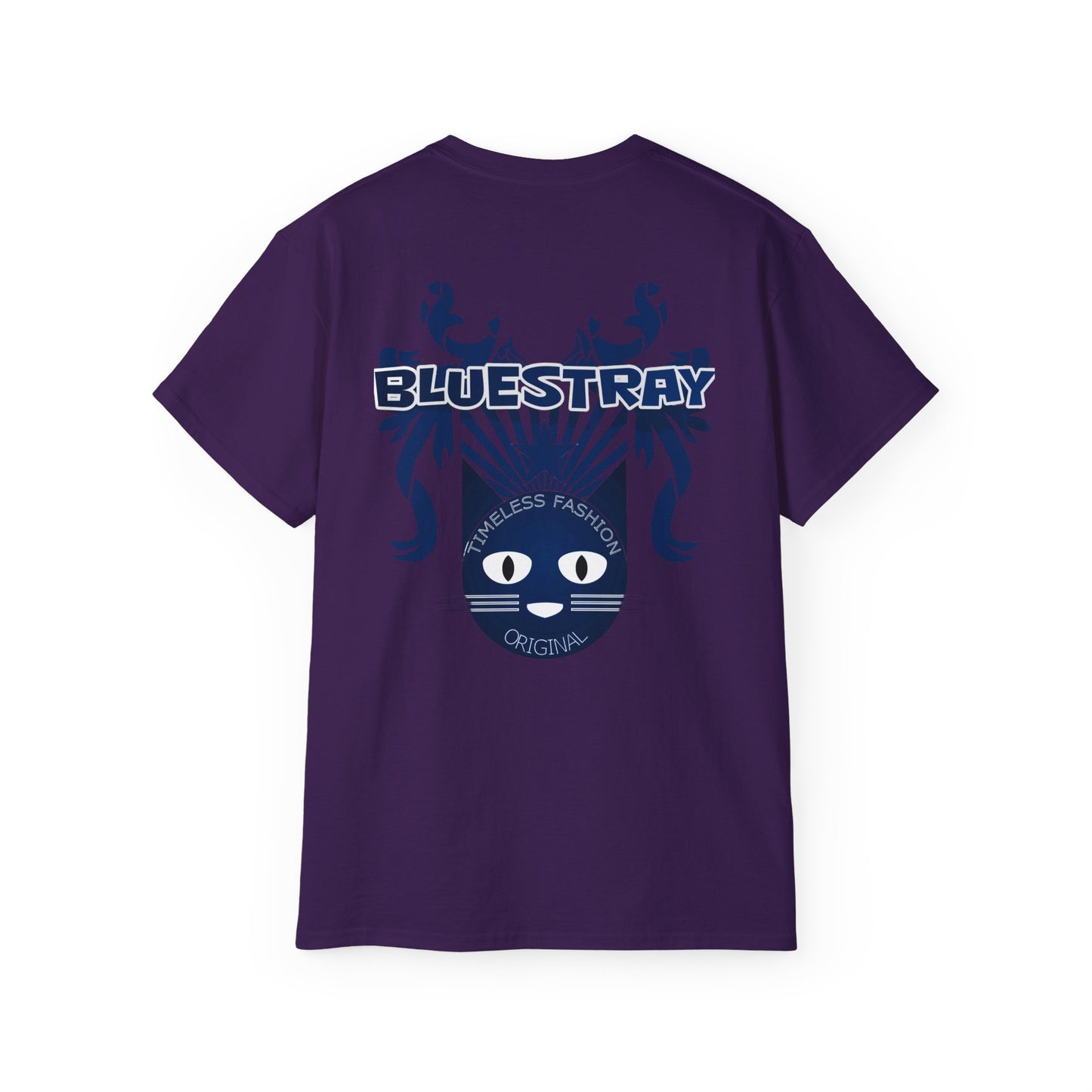 Bluestray Cat Graphic Tee — Retro Nautical Cat Design