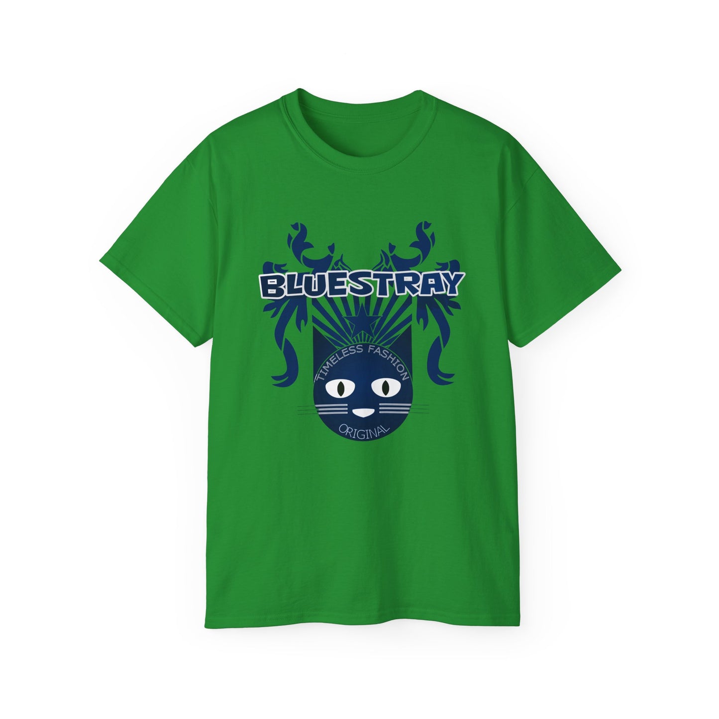 Bluestray Cat Graphic Tee — Retro Nautical Cat Design