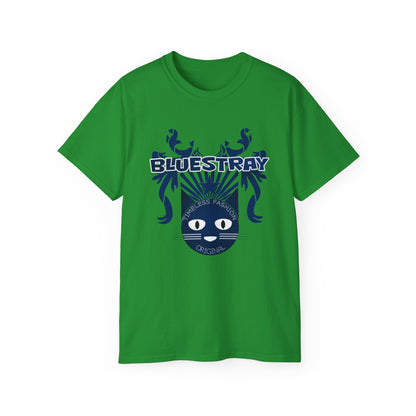 Bluestray Cat Graphic Tee — Retro Nautical Cat Design