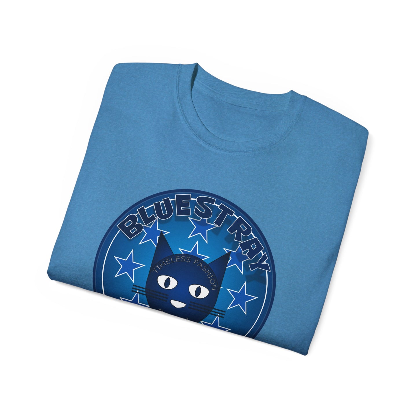 Bluestray Cat T‑Shirt — Blue Star Graphic Tee