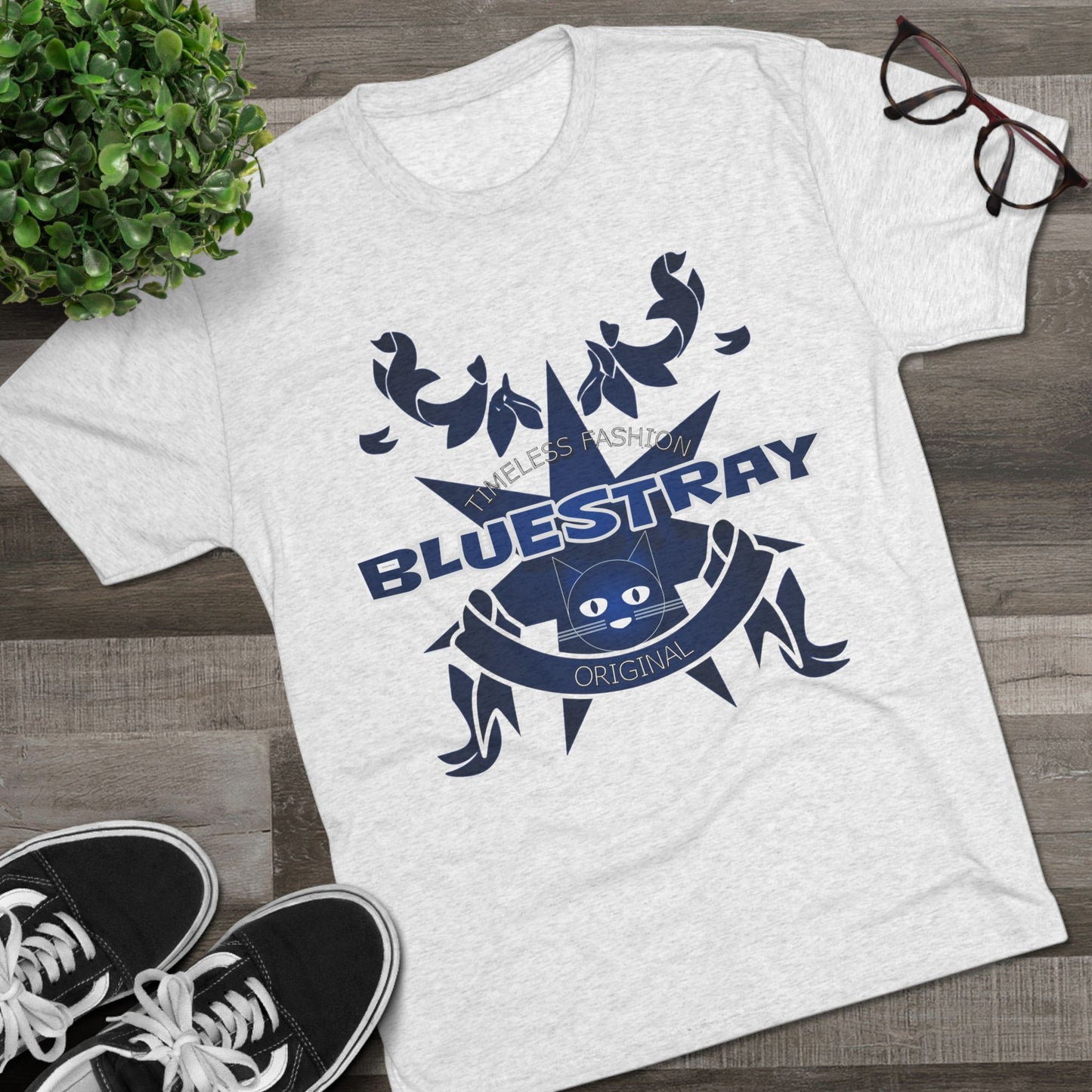 Bluestray Crab Graphic Tee — Nautical Cat Logo Short-Sleeve Shirt