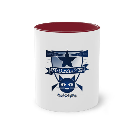 Bluestray Cat Crest Coffee Mug — Two-Tone 11oz
