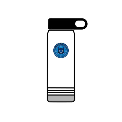 20oz Stainless Water Bottle with Bluestray Galaxy Cat Sticker — Cute Space Kitty Travel Bottle