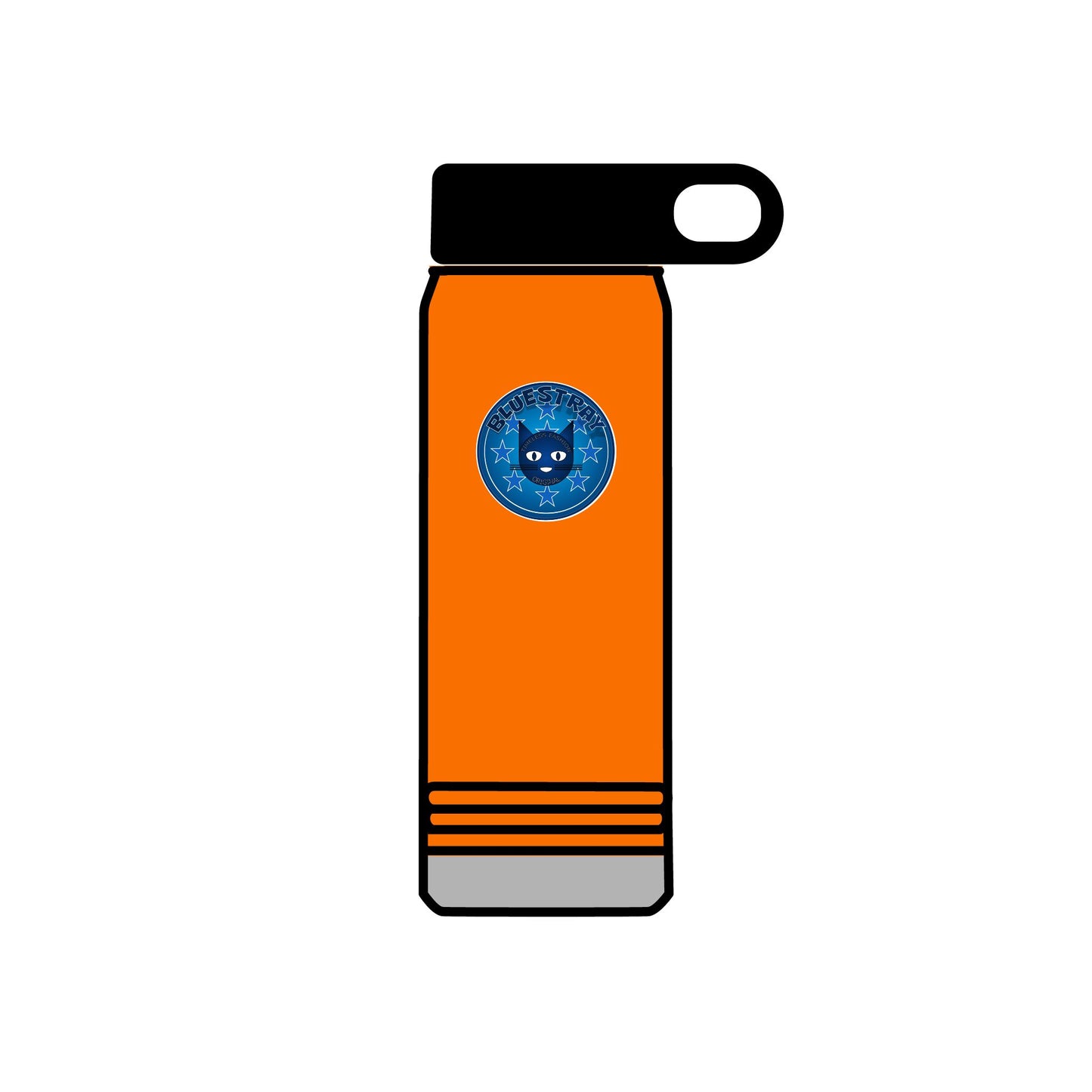 20oz Stainless Water Bottle with Bluestray Galaxy Cat Sticker — Cute Space Kitty Travel Bottle
