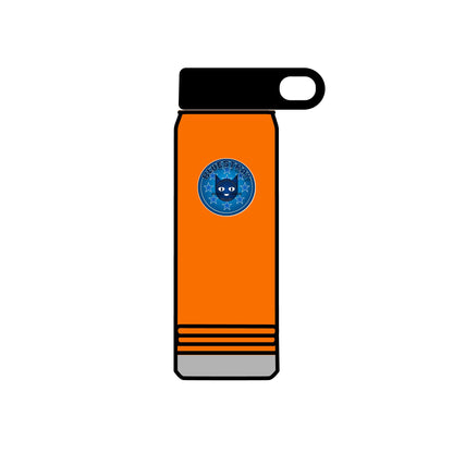20oz Stainless Water Bottle with Bluestray Galaxy Cat Sticker — Cute Space Kitty Travel Bottle