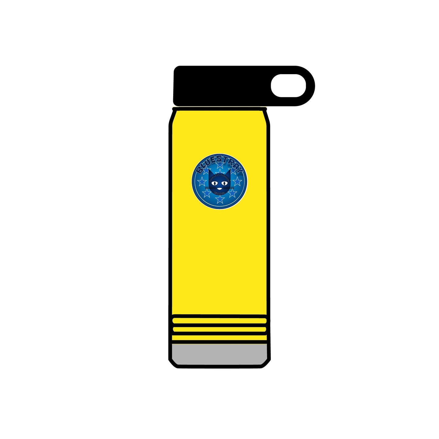 20oz Stainless Water Bottle with Bluestray Galaxy Cat Sticker — Cute Space Kitty Travel Bottle