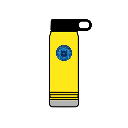 20oz Stainless Water Bottle with Bluestray Galaxy Cat Sticker — Cute Space Kitty Travel Bottle