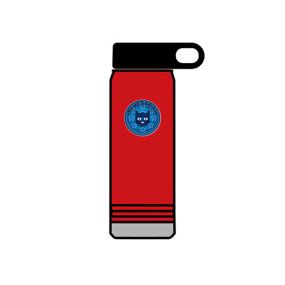 20oz Stainless Water Bottle with Bluestray Galaxy Cat Sticker — Cute Space Kitty Travel Bottle