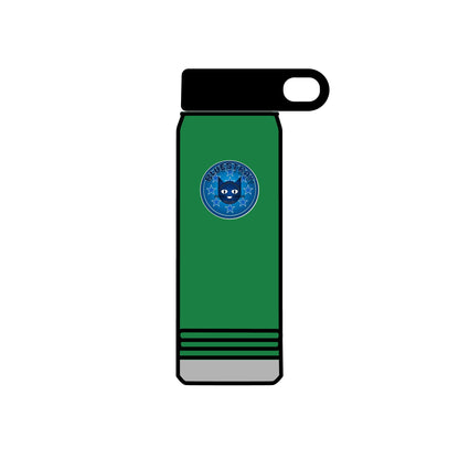 20oz Stainless Water Bottle with Bluestray Galaxy Cat Sticker — Cute Space Kitty Travel Bottle