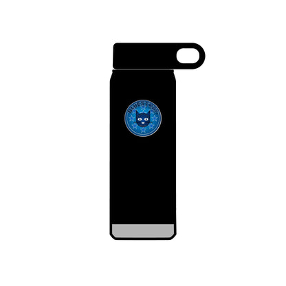 20oz Stainless Water Bottle with Bluestray Galaxy Cat Sticker — Cute Space Kitty Travel Bottle
