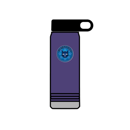 20oz Stainless Water Bottle with Bluestray Galaxy Cat Sticker — Cute Space Kitty Travel Bottle