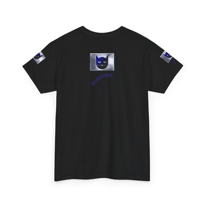 Bluestray Cat Graphic Tee — Retro Blue Cat Design