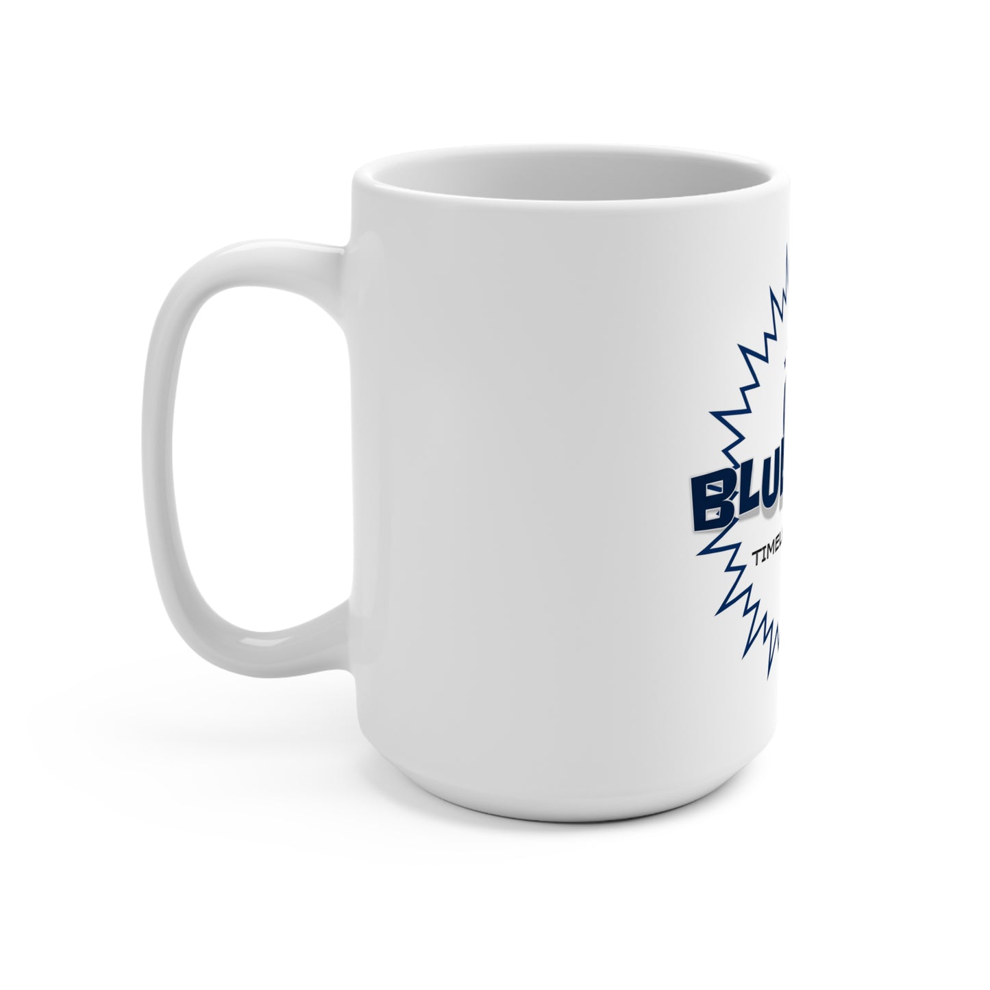 Bluestray 15oz Ceramic Mug — 'Timeless Fashion' Retro Cat Logo