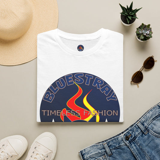 Bluestray 'Timeless Fashion' Graphic T-Shirt — Retro Flame Logo Tee