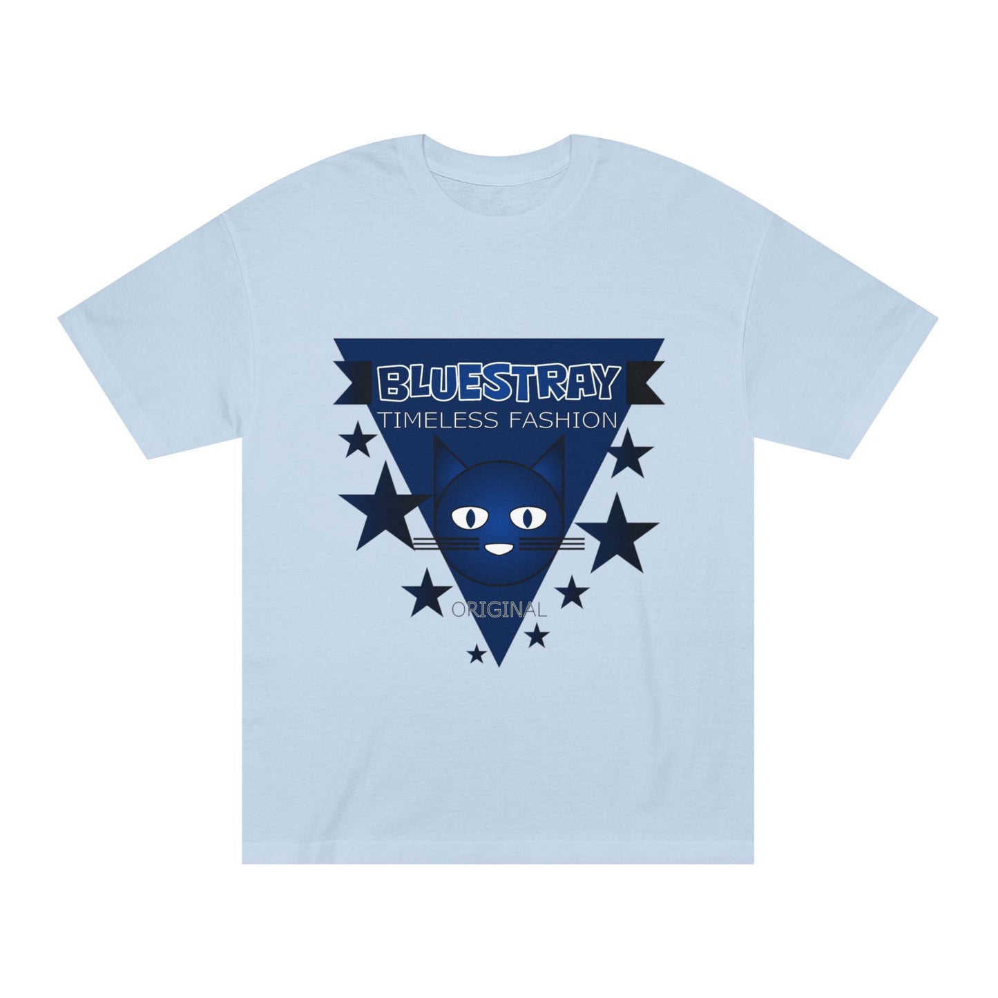 Bluestray Timeless Fashion Tee — Vintage Cat Triangle Logo T‑Shirt