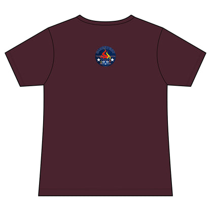 Vintage Campfire Badge Bluestray V-Neck Tee