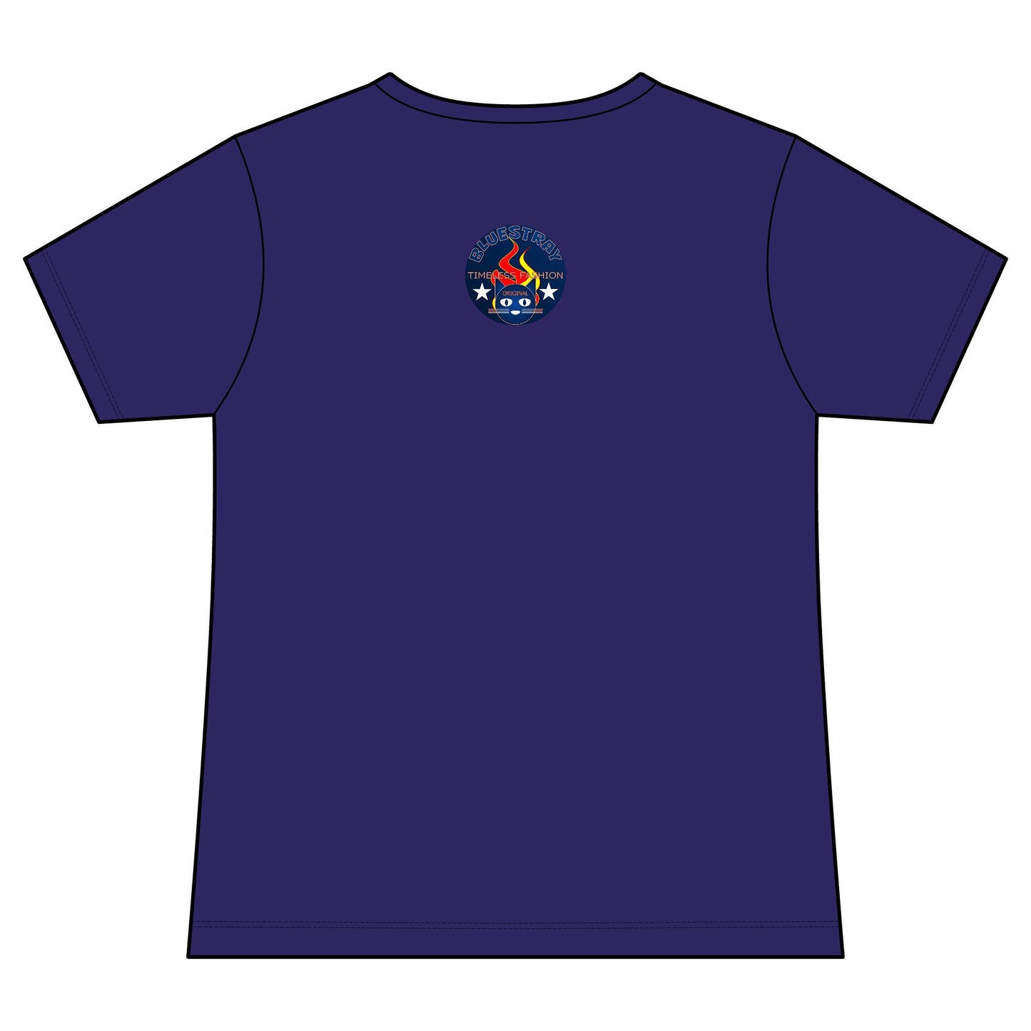 Vintage Campfire Badge Bluestray V-Neck Tee